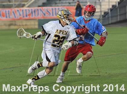 Thumbnail 3 in Apex vs Charlotte Catholic (NCHSAA 4A Final) photogallery.
