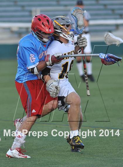 Thumbnail 2 in Apex vs Charlotte Catholic (NCHSAA 4A Final) photogallery.