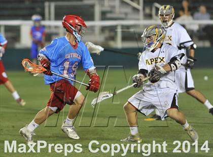 Thumbnail 1 in Apex vs Charlotte Catholic (NCHSAA 4A Final) photogallery.