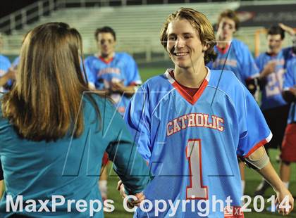 Thumbnail 2 in Apex vs Charlotte Catholic (NCHSAA 4A Final) photogallery.