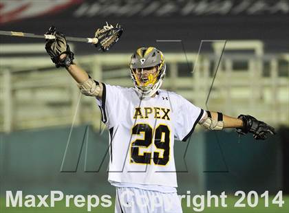 Thumbnail 2 in Apex vs Charlotte Catholic (NCHSAA 4A Final) photogallery.