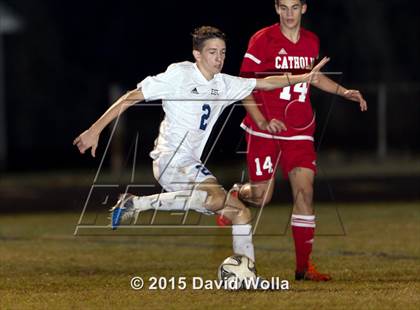 Thumbnail 3 in Charlotte Catholic @ East Forsyth (NCHSAA 4A 2nd Round) photogallery.