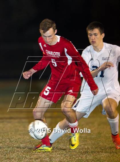 Thumbnail 3 in Charlotte Catholic @ East Forsyth (NCHSAA 4A 2nd Round) photogallery.