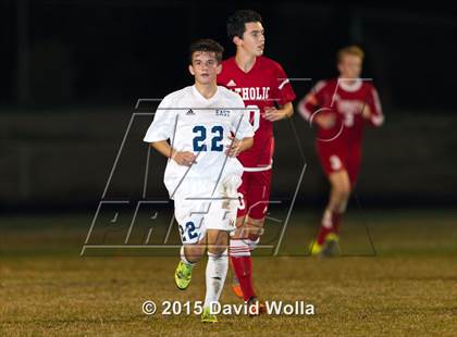 Thumbnail 1 in Charlotte Catholic @ East Forsyth (NCHSAA 4A 2nd Round) photogallery.