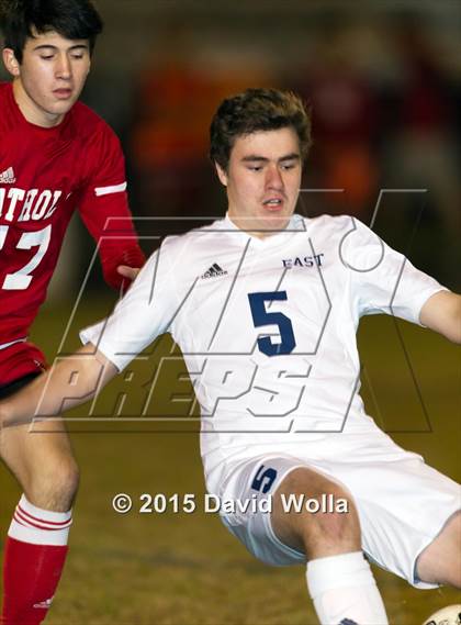 Thumbnail 1 in Charlotte Catholic @ East Forsyth (NCHSAA 4A 2nd Round) photogallery.