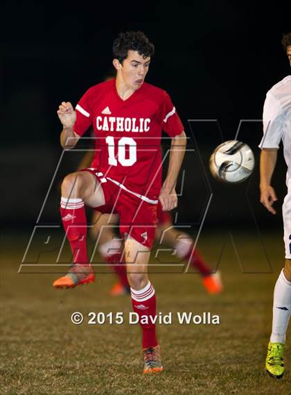 Thumbnail 2 in Charlotte Catholic @ East Forsyth (NCHSAA 4A 2nd Round) photogallery.
