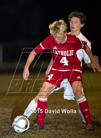 Thumbnail 3 in Charlotte Catholic @ East Forsyth (NCHSAA 4A 2nd Round) photogallery.