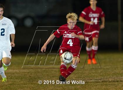 Thumbnail 1 in Charlotte Catholic @ East Forsyth (NCHSAA 4A 2nd Round) photogallery.