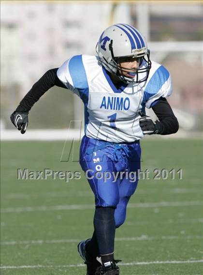Thumbnail 3 in Community Harvest vs. Animo Robinson (LACS 8 Man Final) photogallery.