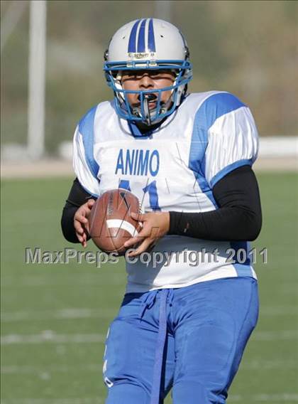 Thumbnail 2 in Community Harvest vs. Animo Robinson (LACS 8 Man Final) photogallery.