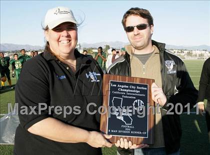 Thumbnail 1 in Community Harvest vs. Animo Robinson (LACS 8 Man Final) photogallery.