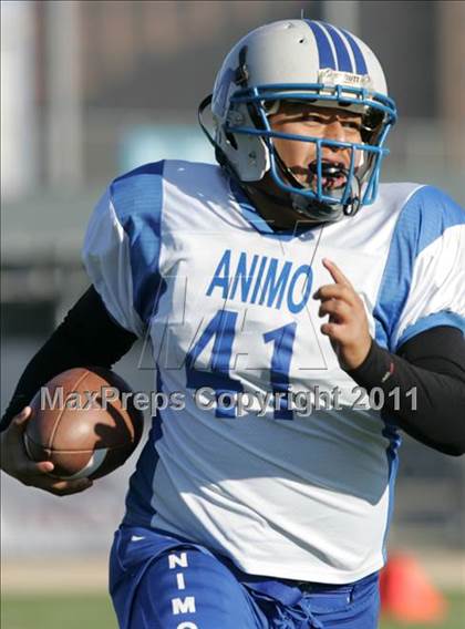 Thumbnail 1 in Community Harvest vs. Animo Robinson (LACS 8 Man Final) photogallery.
