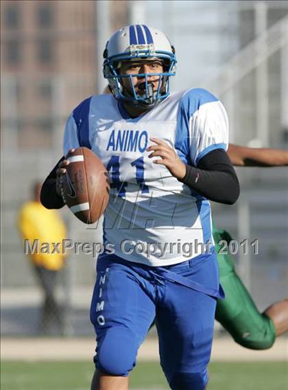 Thumbnail 2 in Community Harvest vs. Animo Robinson (LACS 8 Man Final) photogallery.