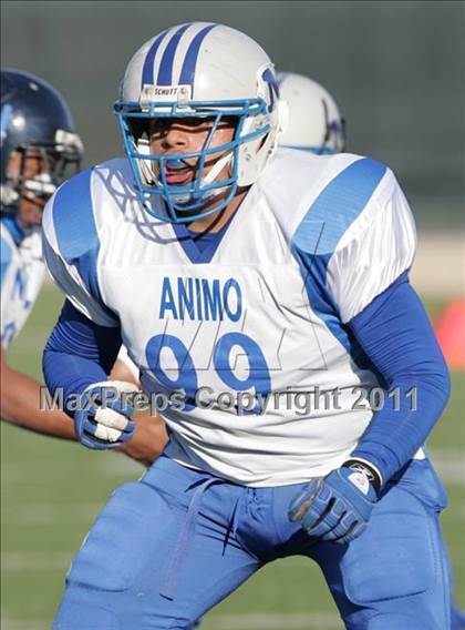 Thumbnail 1 in Community Harvest vs. Animo Robinson (LACS 8 Man Final) photogallery.