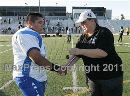 Thumbnail 2 in Community Harvest vs. Animo Robinson (LACS 8 Man Final) photogallery.