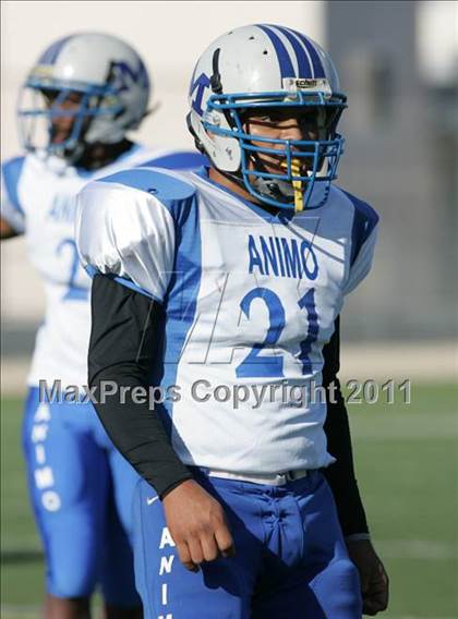 Thumbnail 3 in Community Harvest vs. Animo Robinson (LACS 8 Man Final) photogallery.