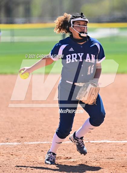 Thumbnail 2 in Cypress Woods vs Bryan (NFCA Texas High School Leadoff Classic Tournament) photogallery.