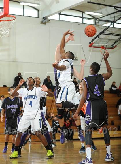 Thumbnail 3 in Rancho Cucamonga vs. Diamond Ranch (MaxPreps Holiday Classic) photogallery.