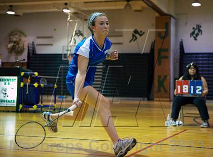 Thumbnail 3 in Nassau County Girls Badminton Final  photogallery.