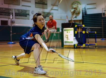 Thumbnail 2 in Nassau County Girls Badminton Final  photogallery.