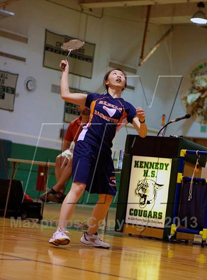 Thumbnail 3 in Nassau County Girls Badminton Final  photogallery.