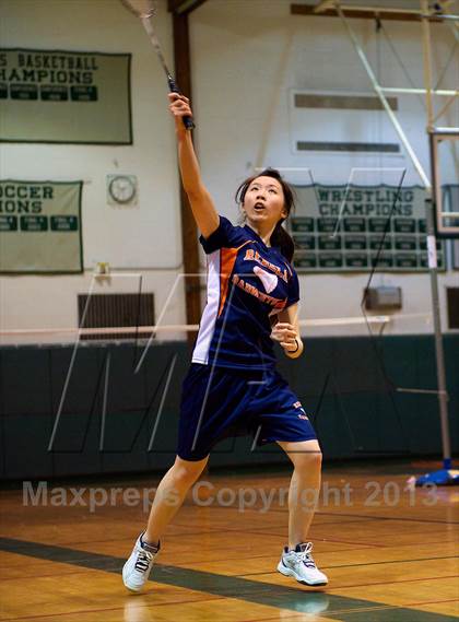 Thumbnail 3 in Nassau County Girls Badminton Final  photogallery.