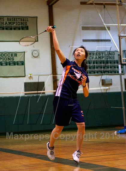 Thumbnail 3 in Nassau County Girls Badminton Final  photogallery.