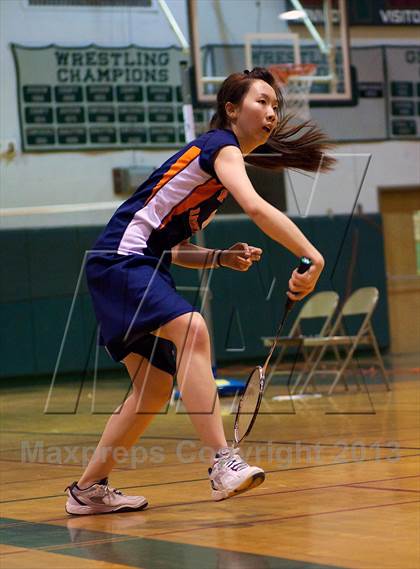 Thumbnail 2 in Nassau County Girls Badminton Final  photogallery.