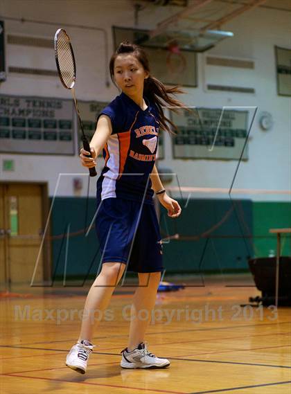 Thumbnail 3 in Nassau County Girls Badminton Final  photogallery.