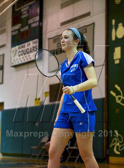 Thumbnail 2 in Nassau County Girls Badminton Final  photogallery.
