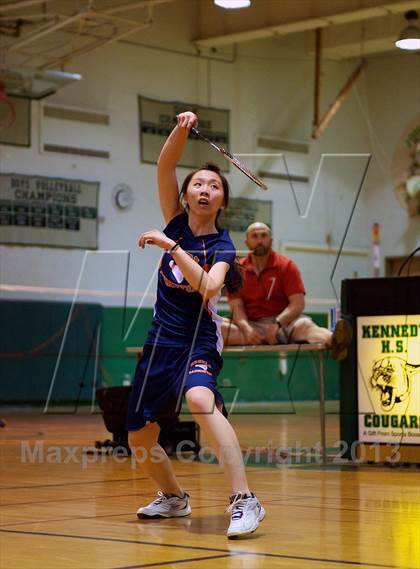 Thumbnail 2 in Nassau County Girls Badminton Final  photogallery.
