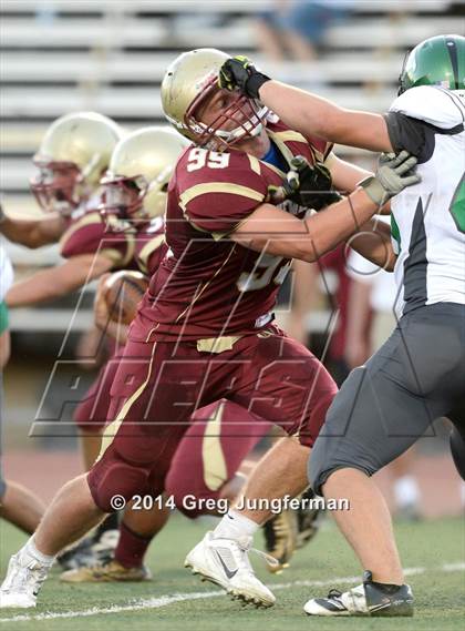 Thumbnail 2 in Churchill County vs. Cardinal Newman (Honor Bowl) photogallery.