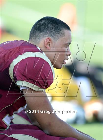 Thumbnail 2 in Churchill County vs. Cardinal Newman (Honor Bowl) photogallery.