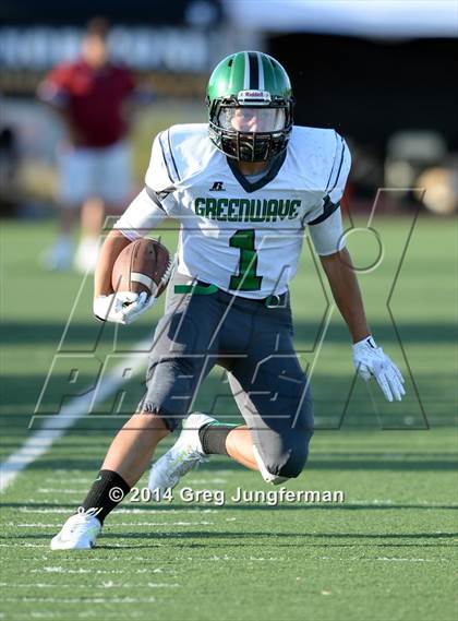 Thumbnail 2 in Churchill County vs. Cardinal Newman (Honor Bowl) photogallery.