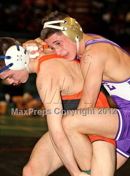 Thumbnail 1 in NYSPHSAA Championships  (D1 Wrestleback 3/4th Place) photogallery.
