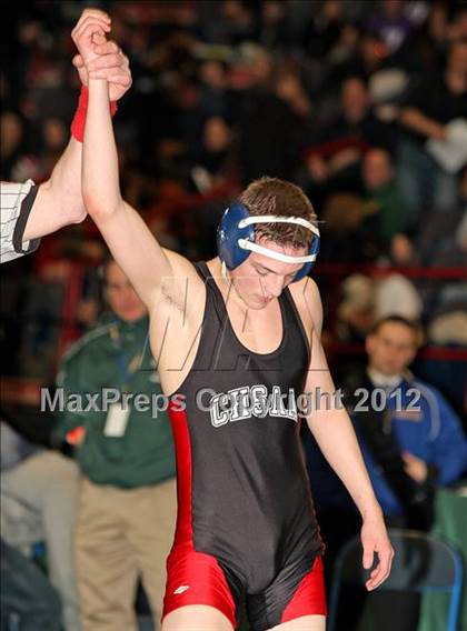 Thumbnail 1 in NYSPHSAA Championships  (D1 Wrestleback 3/4th Place) photogallery.