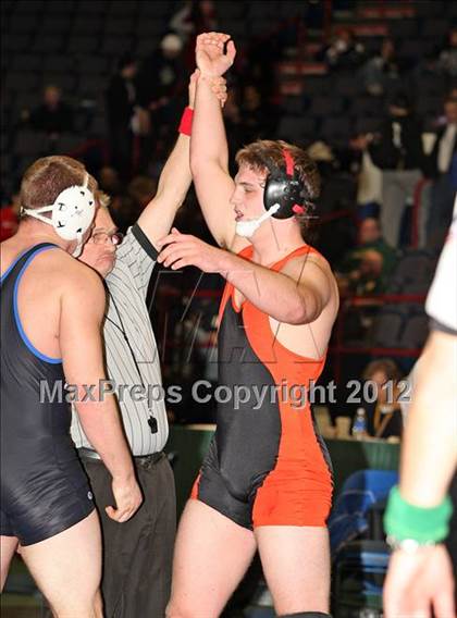 Thumbnail 1 in NYSPHSAA Championships  (D1 Wrestleback 3/4th Place) photogallery.