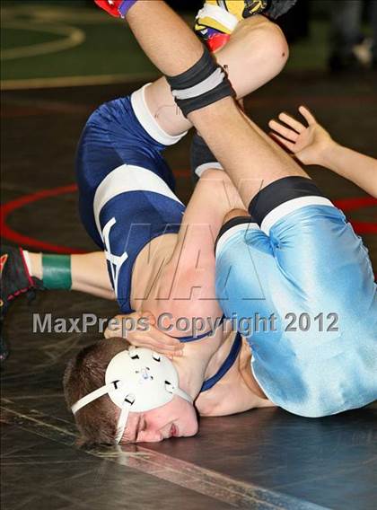Thumbnail 1 in NYSPHSAA Championships  (D1 Wrestleback 3/4th Place) photogallery.