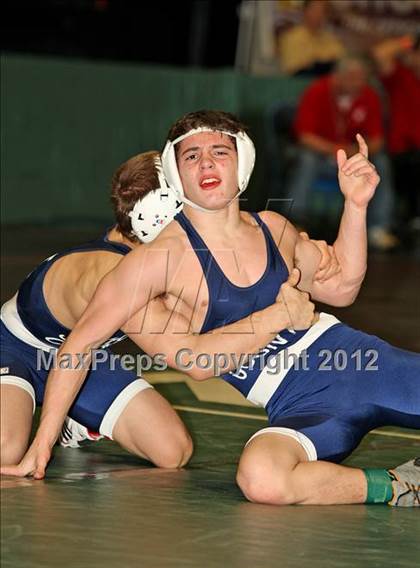 Thumbnail 1 in NYSPHSAA Championships  (D1 Wrestleback 3/4th Place) photogallery.