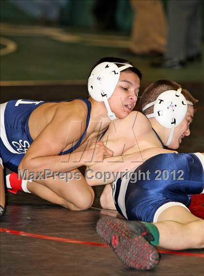 Thumbnail 1 in NYSPHSAA Championships  (D1 Wrestleback 3/4th Place) photogallery.
