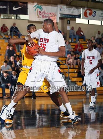 Thumbnail 1 in St. Frances Academy vs Milton (City of Palms Classic) photogallery.