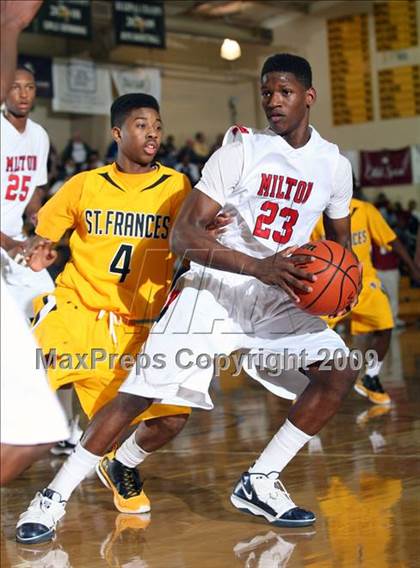 Thumbnail 3 in St. Frances Academy vs Milton (City of Palms Classic) photogallery.