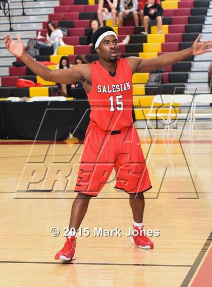 Thumbnail 3 in Salesian College Preparatory vs Chaparral (Hoophall West Invitational) photogallery.