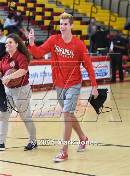 Thumbnail 1 in Salesian College Preparatory vs Chaparral (Hoophall West Invitational) photogallery.