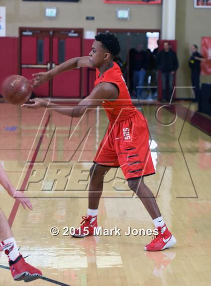 Thumbnail 3 in Salesian College Preparatory vs Chaparral (Hoophall West Invitational) photogallery.