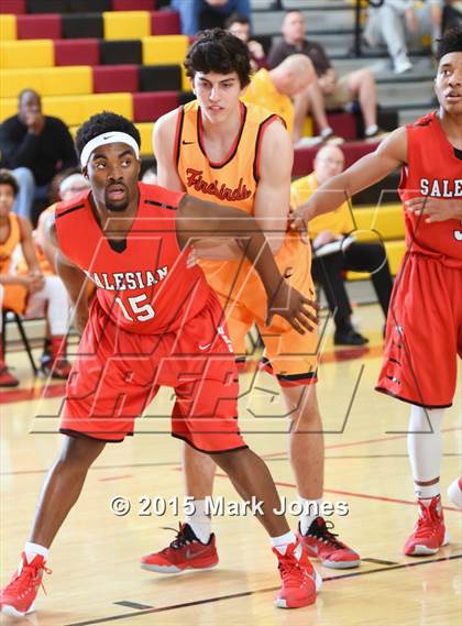 Thumbnail 1 in Salesian College Preparatory vs Chaparral (Hoophall West Invitational) photogallery.