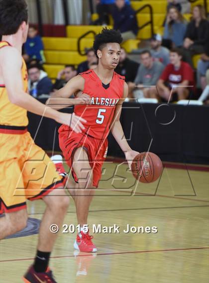Thumbnail 1 in Salesian College Preparatory vs Chaparral (Hoophall West Invitational) photogallery.