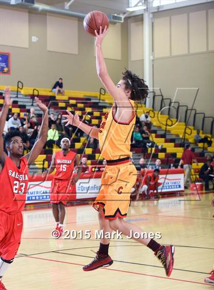 Thumbnail 3 in Salesian College Preparatory vs Chaparral (Hoophall West Invitational) photogallery.