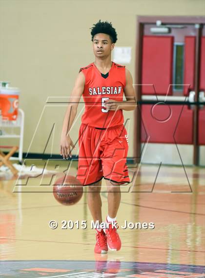 Thumbnail 1 in Salesian College Preparatory vs Chaparral (Hoophall West Invitational) photogallery.