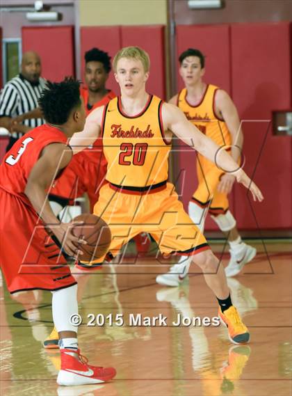 Thumbnail 1 in Salesian College Preparatory vs Chaparral (Hoophall West Invitational) photogallery.